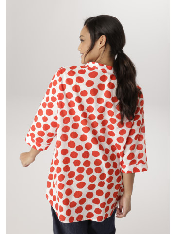 Aniston PLUS Longbluse in weiß-rot