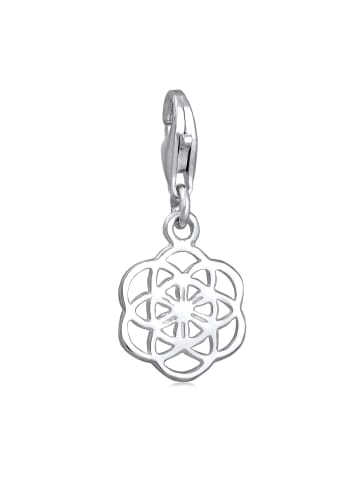Nenalina Charm 925 Sterling Silber Blume, Ornament in Silber