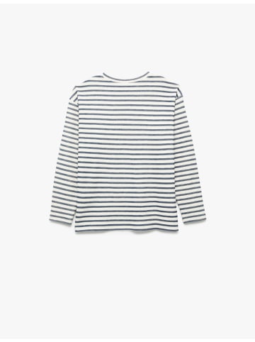 KOTON TSHIRT LS in Ekru Gestreift