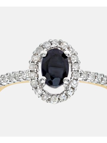 Diamant L'éternel Ring aus 375 Gelbgold mit Diamant mit Saphir