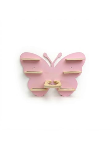 relaxdays Toniebox Regal "Schmetterling" in Rosa - (B)59 x (H)45 x (T)15 cm