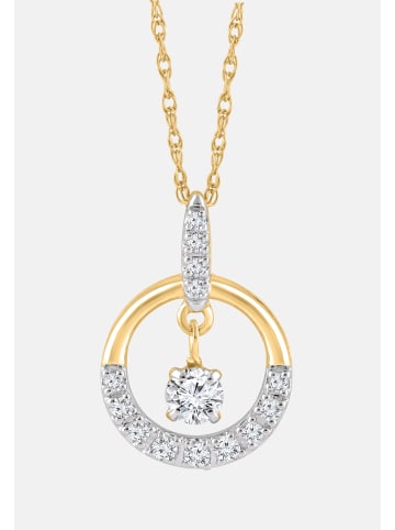 Diamant Exquis Halskette aus 585 Gelbgold mit Diamant