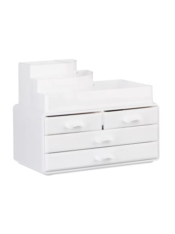 relaxdays Makeup Organizer in Weiß
