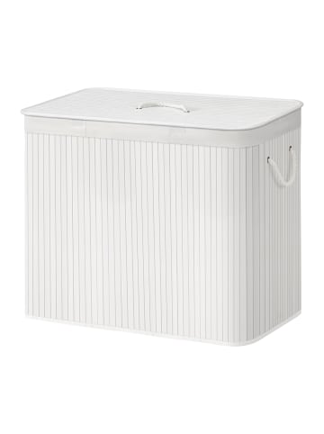 SONGMICS Wäschekorb Ronex in Weiß - (B)40 x (H)61 x (T)70 cm