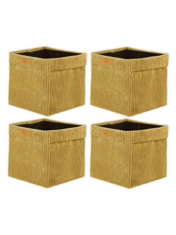 Lycce Aufbewahrungskorb 4er Pack in Senfgelb