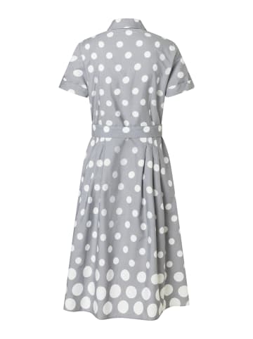 More & More feminines, gepunktetes Midikleid, in various dots print new silver grey offwhite