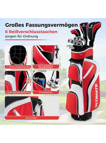 COSTWAY komplettes Damen Golfschläger Set in Rot