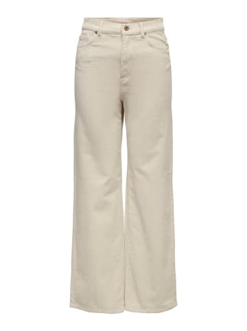 ONLY Straight Leg Cord Hose High Waist Weite Schlag Pants ONLHOPE in Grau