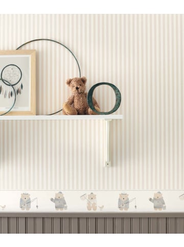 Casadeco My Little World Streifentapete grau weiss