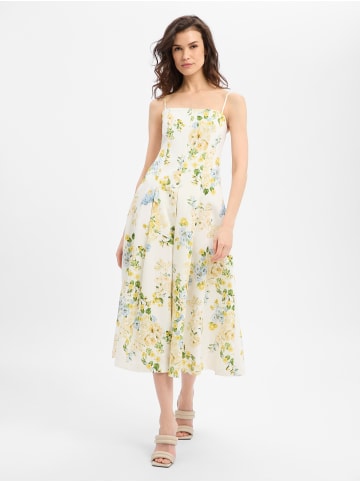 Marie Lund Abendkleid in gelb weiß - 0001
