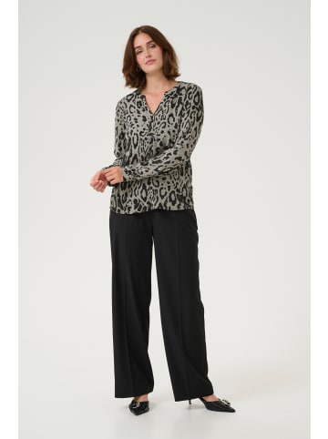 Kaffe Langarm-Bluse KAmilia in Moonstruck / Black Animal
