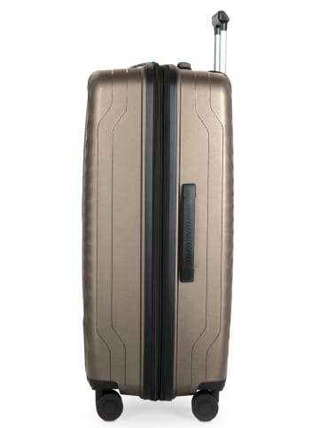 Hauptstadtkoffer Kotti - Großer Koffer Trolley recycling PP nachhaltig TSA in Champagner