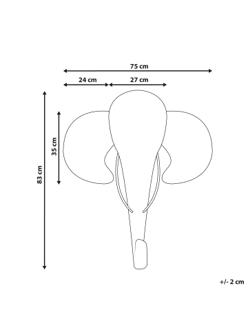 Beliani Wandobjekt GRUNEY in  - (W) 74 x (H) 83 x (L) 13 cm