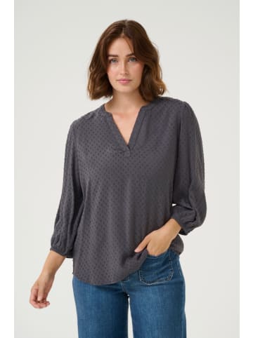 Kaffe Langarm-Bluse KAanny in Black Oyster