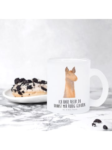 Mr. & Mrs. Panda Teetasse Lamakopf Genervt mit Spruch in Transparent