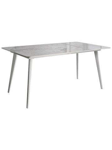 Beliani Esstisch RODALLO in Weiß - (W) 90 x (H) 75 x (L) 160 cm