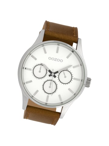 Oozoo Analog-Armbanduhr Oozoo Timepieces braun extra groß (ca. 48mm)