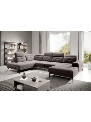 MF Design Brita Recamiere Links in Braun -  (L) 205 x (B) 350 x (H) 107 cm