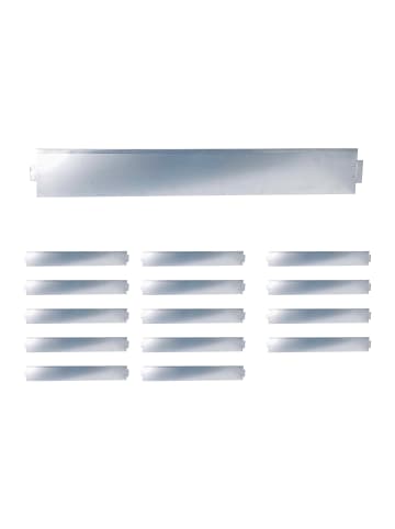 relaxdays 15 x Rasenkante in Silber - (B)100 x (H)15 cm