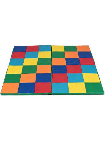 COSTWAY 2 tlg. Krabblematte Baby faltbar 144 x 144 cm in Bunt