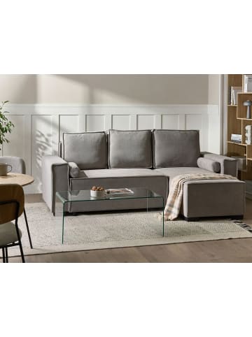 Beliani 3-Sitzer Sofa EDANE in Grau/Schwarz - (W) 232 x (H) 94 x (L) 150 cm linksseitig