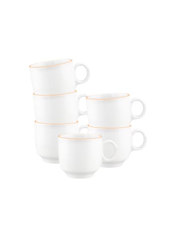 Seltmann Weiden 6er Set Cappuccinotassen Sento Home Pure Lines in 300 ml in Mango Orange