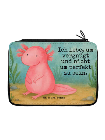 Mr. & Mrs. Panda Federmappe Axolotl Niedlich Design mit Spruch in Weiß