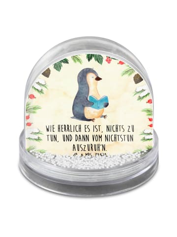 Mr. & Mrs. Panda Schneekugel Weihnachten Pinguin Buch mit Spruch in Naturpapier