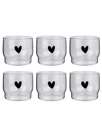Butlers Butlers Trinkglas LOVELY Herz 6er-Set in Durchsichtig