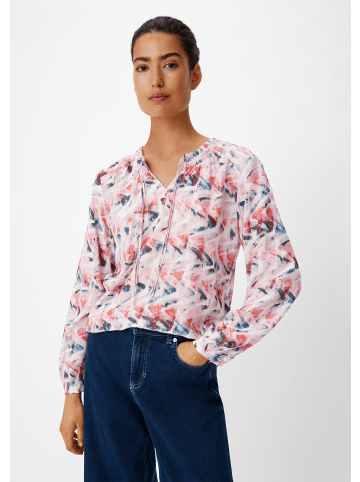 comma CI Bluse langarm in Mehrfarbig-pink