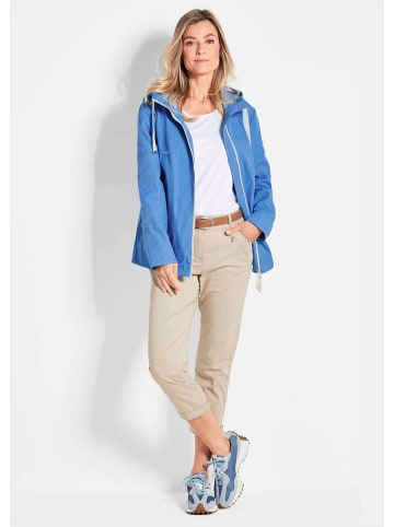 GOLDNER Kurzgröße:  Sportive A-Linien-Jacke in blau