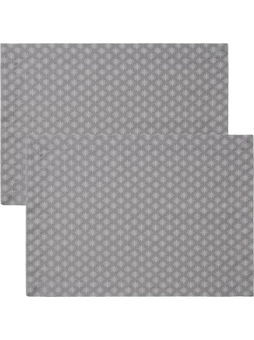 Erwin Müller Jacquard, Baumwollmischung Tischset 2er-Pack Denia in silber
