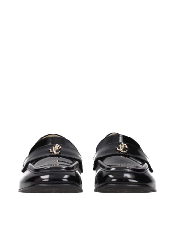 Jimmy Choo Schwarz Leder Slip-On Loafer