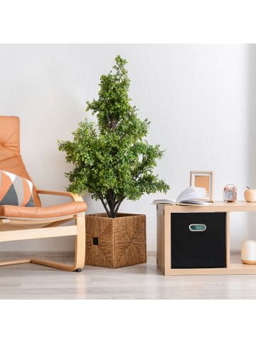 relaxdays 2x Aufbewahrungsbox in Schwarz - 30 cm