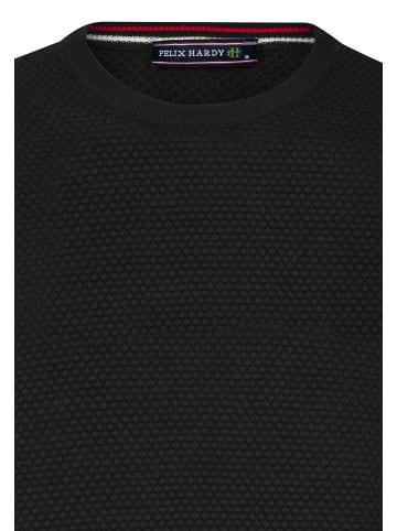 Felix Hardy Rundhals Baumwollpullover in Schwarz