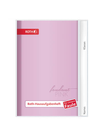 ROTH Hausaufgabenheft Unicolor für clevere Faule, Pure Pink in Pink