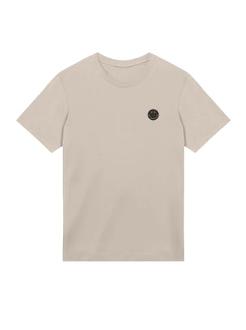 F4NT4STIC T-Shirt Smiley Dark in sand