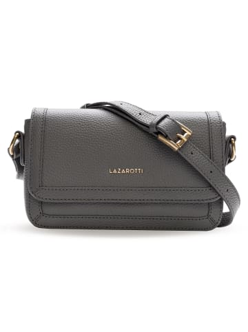 Lazarotti Bologna Leather Umhängetasche Leder 21 cm in grey