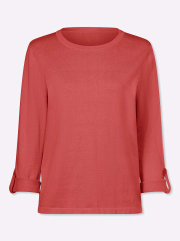 Sieh an! 3/4 Arm-Pullover in koralle