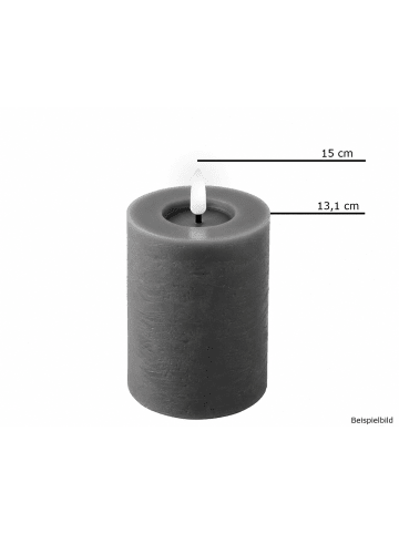 LUMINEO LED Wachskerze 15 x 7 cm, batteriebetrieben in Rot