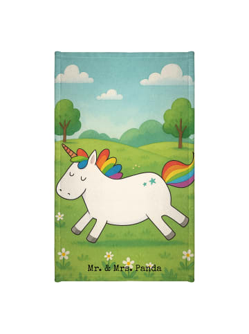 Mr. & Mrs. Panda Gästehandtücher Einhorn Happy Design ohne Spruch in Weiß