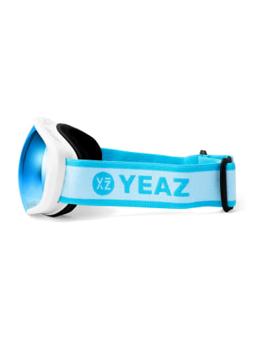 YEAZ BLACK RUN ski- und snowboard-brille hellblau/matt weiß in blau