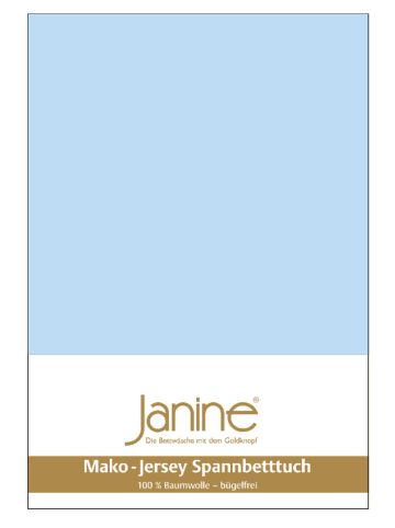 Janine Spannbetttuch Mako Feinjersey in hellblau