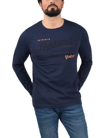 BLEND Langarmshirt in blau