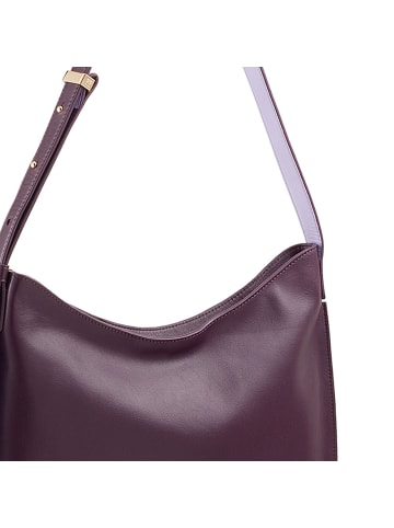 DuDu Sylvie Schultertasche Leder 36.5 cm in deep purple