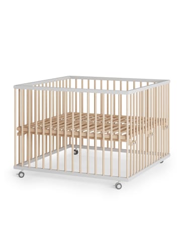 Sämann Sämann Laufgitter mit Lattenrost und Schlupfsprossen - weiß/natur - Premium