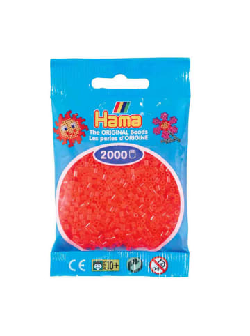 Hama Beutel mit 2000 Mini-Bügelperlen neonrot - ab 10 Jahren