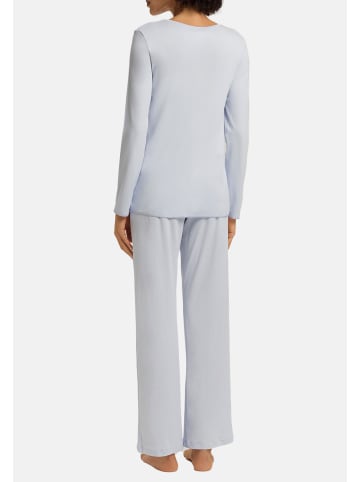 Hanro Schlafanzug Cotton Silk in Powder blue