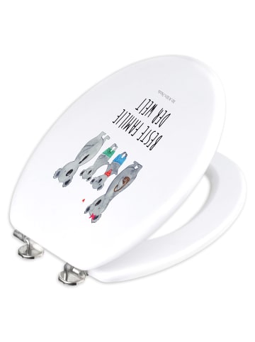 Mr. & Mrs. Panda WC Brille Koala Familie zwei mit Spruch in Weiß