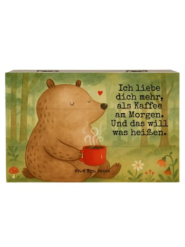 Mr. & Mrs. Panda Geschenkbox Bär Morgenkaffee Design mit Spruch in Weiß